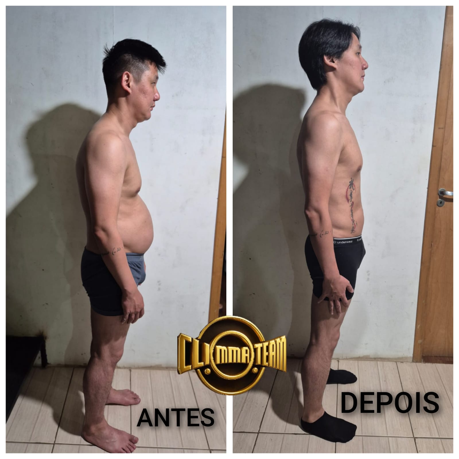 Transformação - perda de barriga significativa