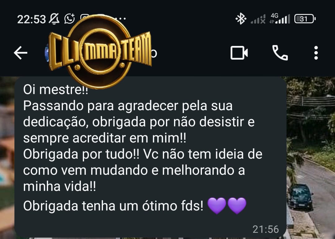 Depoimento de agradecimento